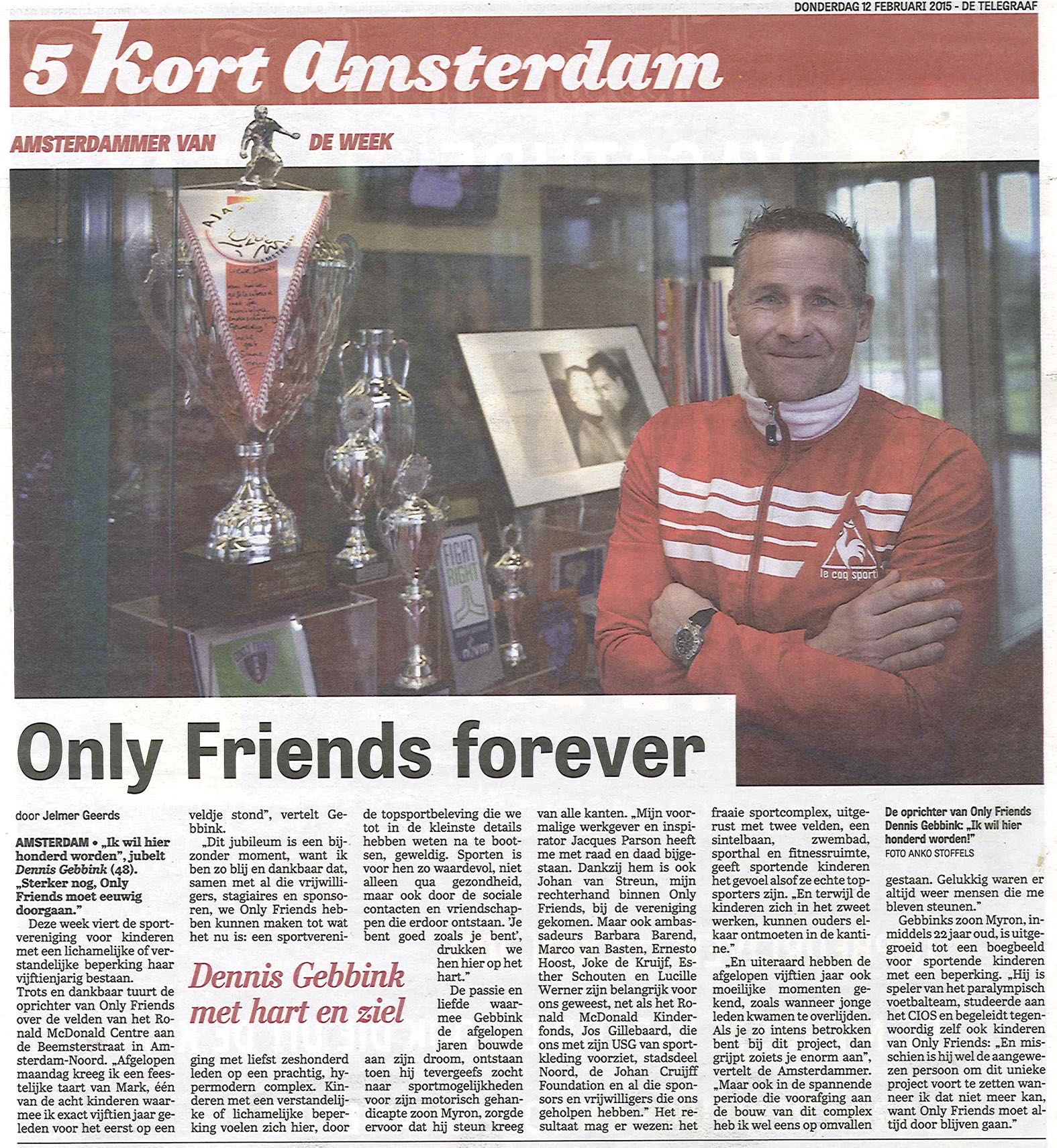 Artikel OF 15 jaar Telegraaf