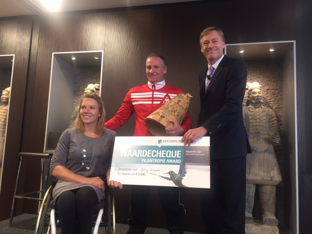 Esther Vergeer (prijswinnares 2014), onze Dennis en Jos ter Avest (ABNAMROMeesPierson)